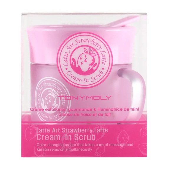 tony moly Other - NEW Tony Moly Strawberry Latte Art Cream in Scrub